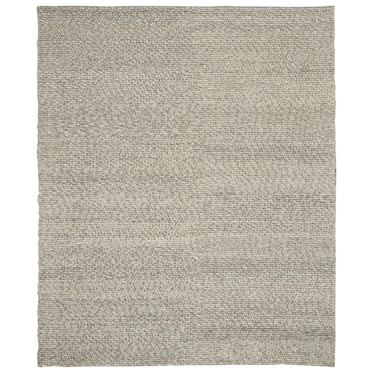 Riverstone Wool Area Rug in Gray/Ivory