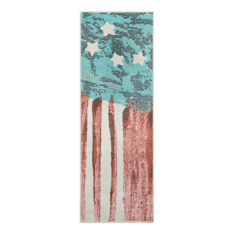 Unique Loom Americana Whimsy Kids Rug, Runner 2'2" x 6'1"