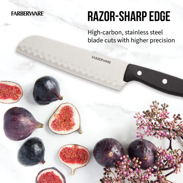 Farberware Edgekeeper 21-piece Forged Tripe-Riveted Knife Block Set with  Built-in Sharpener