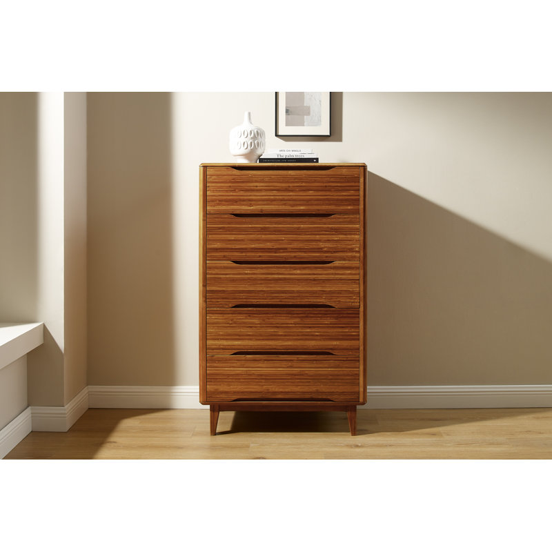 Commode 5 tiroirs en bois massif Rancourt