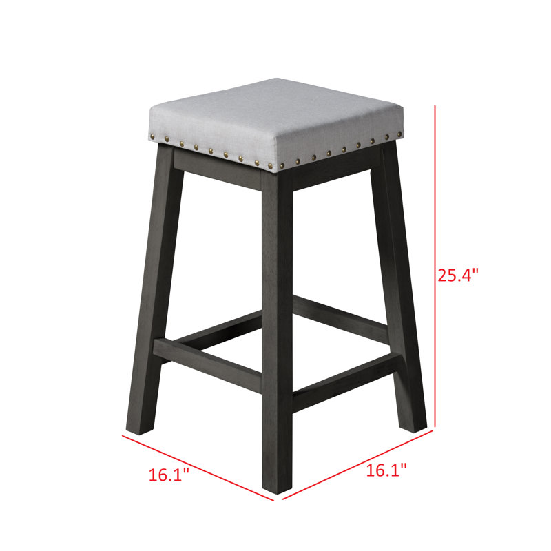 Tabouret de comptoir 25,4 po Angelino, Noir