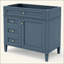 Meuble-lavabo de salle de bain sans lavabo supérieur, armoire de rangement moderne avec 2 tiroirs et un tiroir rabattable