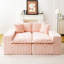 Tissu de velours tortue multifonctionnel rose, assise confortable, éponge haute densité, pour une vie confortable