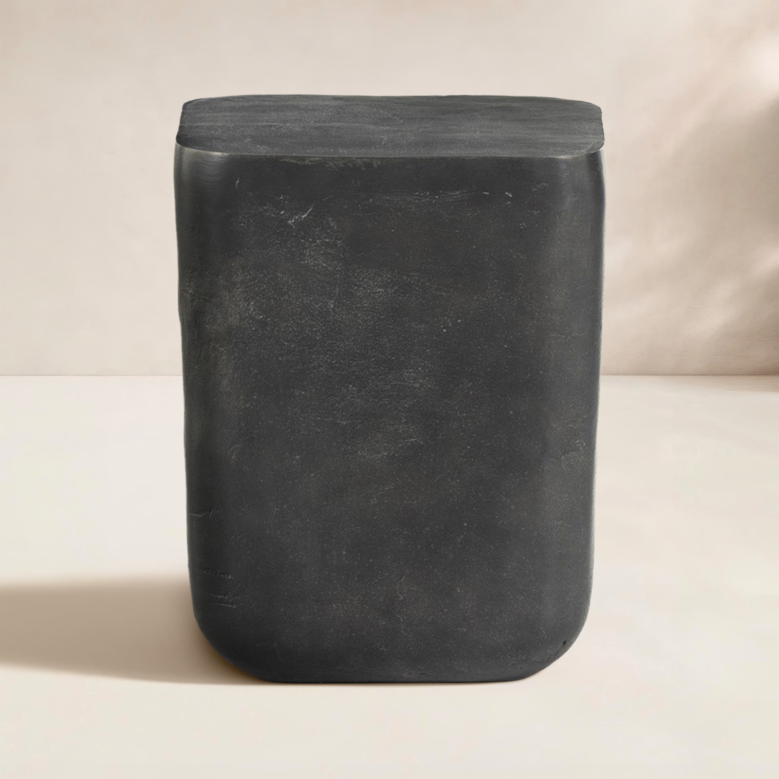 Abramson 14.5'' Aluminum Outdoor Side Table, Aged Gray