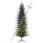 Vickerman 10' x 49" Moutauk Pine Pencil Artificial Pre-Lit Christmas Tree with 1450 LED Color Changing 3mm Low Voltage 6 Function Wide Angle Coaxial Lights-1725422862