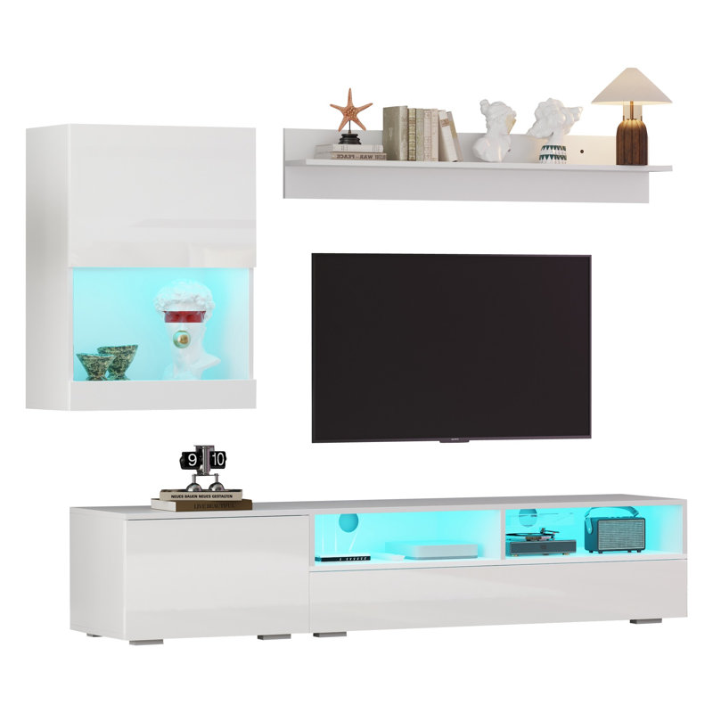 Unfinished TV Stand Fireplace for TVs up to 78" with Fireplace Included