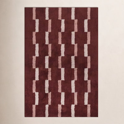 Hand-Tufted Geometric Rug