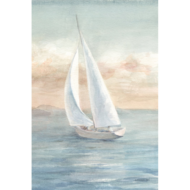 Full Sail I, reproduction d'art par Danhui Nai, H 36 po x l 24 po, Non, Cadre flottant érable