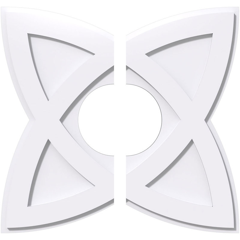 Médaillon de plafond contemporain en PVC de qualité architecturale de 22 po x P 7 po x P 8 1/4 po x P 1 po Cosmo