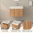 24" Bathroom Vanity With Sink,Wall Mounted Floating Bathroom Cabinet With Integrated Basin Plywood Finish Modern Minimalist Design For Compact Bathrooms 