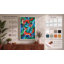 Interlocking Horses Geometric - Wrapped Canvas-1475150220-1475150223
