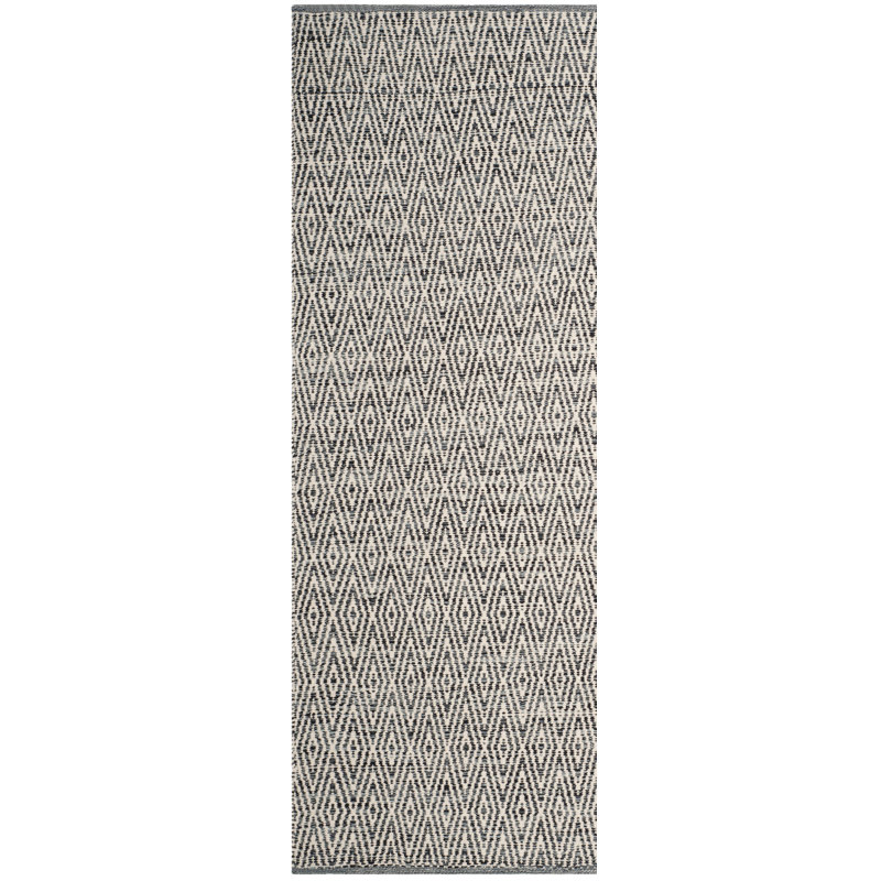 Ivy Hill Hand Woven Cotton Geometric Rug, Runner 2'3" x 9'