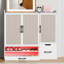 Armoire à chaussures multifonctionnelle avec tablettes réglables, tabouret, tiroir escamotable, range-chaussures minimaliste avec surface supérieure robuste pour différentes tailles d'articles