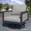 Chaise berçante d'extérieur en métal avec coussin Sunbrella® Townsend-2064391846-2042551169