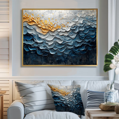 «Mosaic Of Waves Coastal Horizon II», art mural sur toile côtière