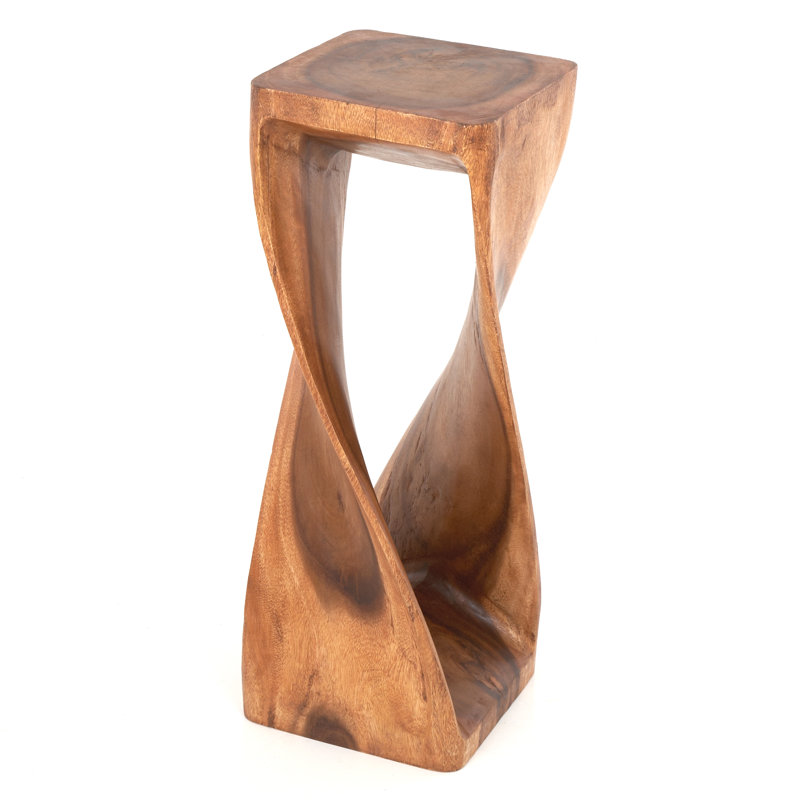 Alvo Solid Wood Accent Stool, Waxed