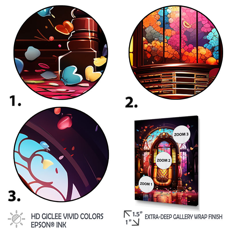 Jukebox Machine Neon Grooves 3 - Jukeboxes, art mural, Cadre photo noir simple, H 44 po x l 34 po x P 1,5 po