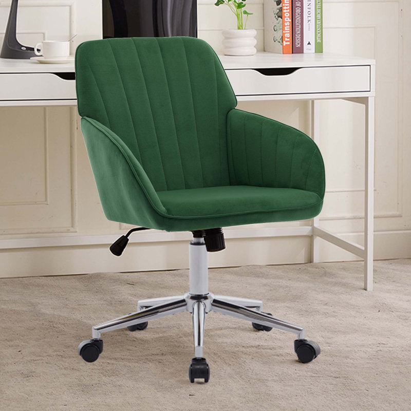 Chaise de bureau ergonomique réglable, Argent argent, Vert