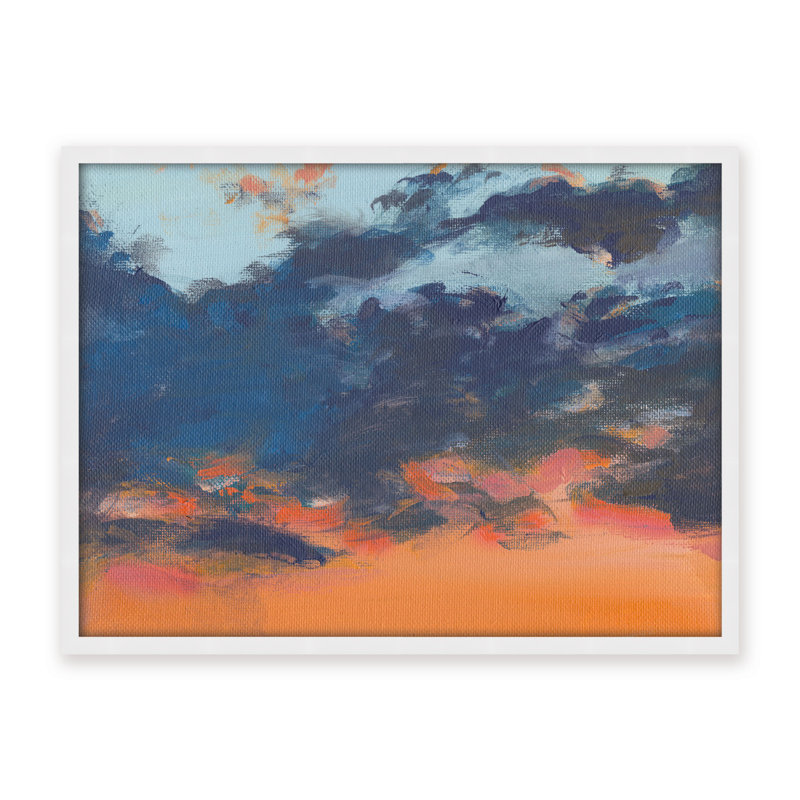 Coastal Retreat Asbury Park Sunset, 30" H x 40" W x 1.125" D, Framed Print, Gold