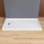 60" Single Threshold Shower Pan Base In White With Drain Assembly-110508776