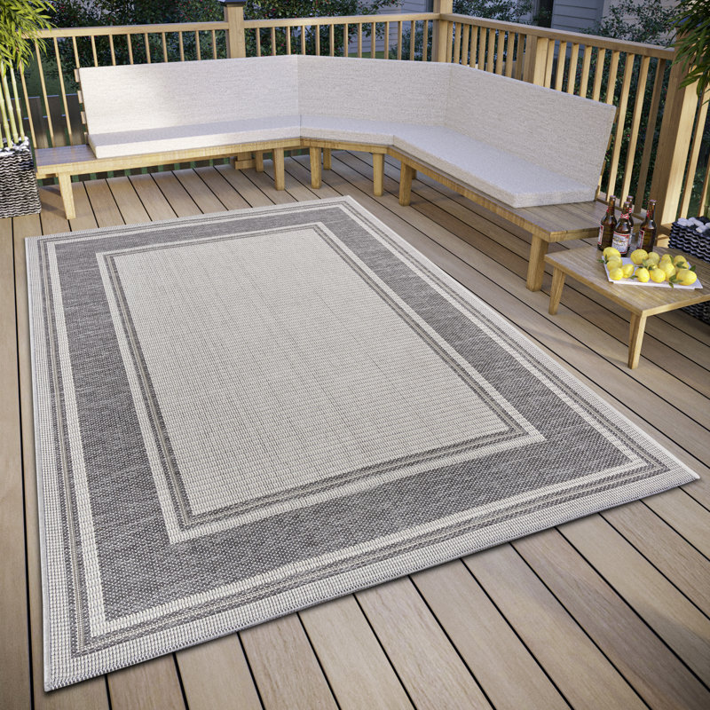 Machine Woven Grey Indoor / Outdoor Rug, Rectangle 290 x 190cm