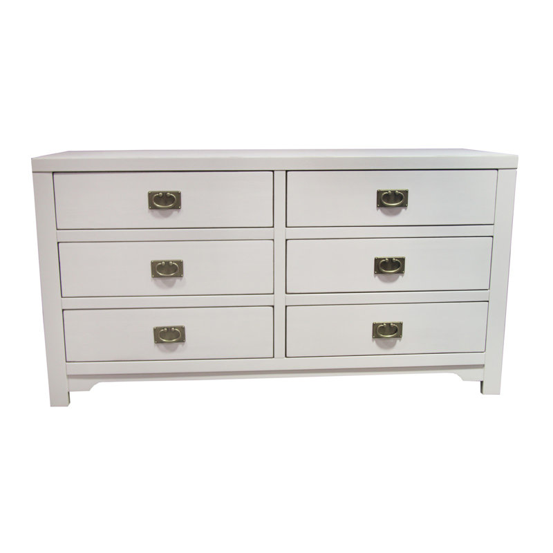 150cm W 6 - Drawer Chest of Drawers, White