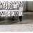 1Pc Chair Letter Pattern Medium Density Foam Wooden Legs Transitional Gray Ivory Finish Primary Living Room Furniture