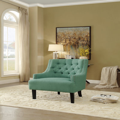 Chaise d'appoint - Mobilier de salon rembourré en tissu massif de style moderne capitonné