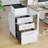 3 Drawer File Cabinet, Mobile File Cabinet with Lock on Wheels, Letter/Legal Size, Fully Assembled.-61886317