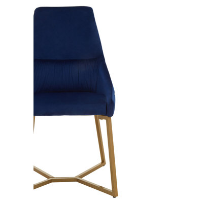 Tufted Velvet Upholstered Side Chair in Black