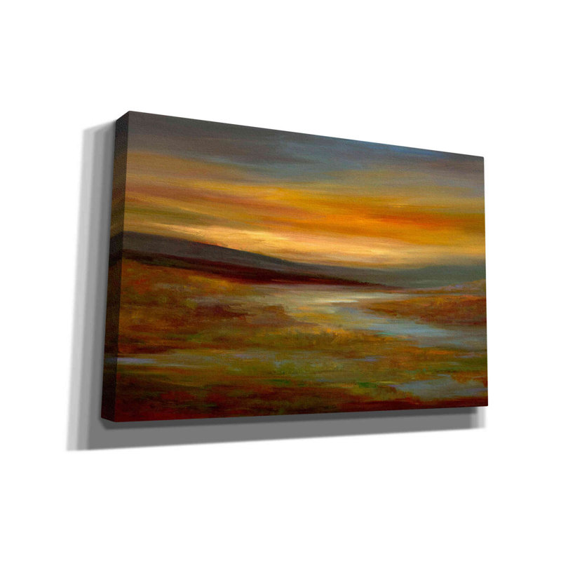 "Epic Graffiti" Evening Sky "par Sheila Finch, art mural sur toile, H 26 po x l 40 po x P 1,5 po