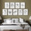 Art mural encadré, ensemble de galerie, collage, nettoyage, lavage, tableau de personnes, typographie, art moderne industriel noir et blanc pour chambre à coucher, salon, bureau - 12 po x 16 po x 9 po blanc