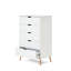 Maya Tall Boy - White with Natural