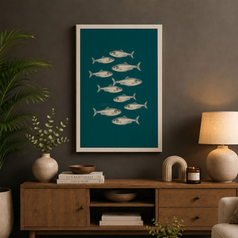 Print, 30x20 - 76.2 x 50.8 cm, Teal Border
