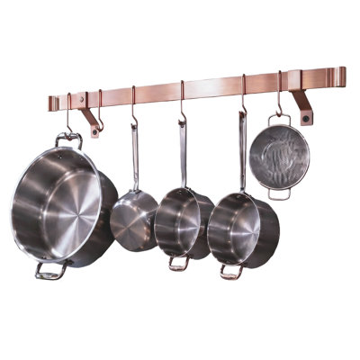 Rolled End Bar Handcrafted Wall Bracket Pot Rack