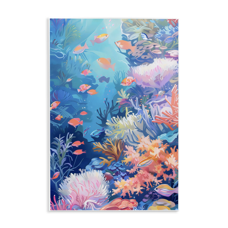 Sous la mer, plaque murale poisson exotique, design par LSR Design Studio, H 15 po x l 10 po