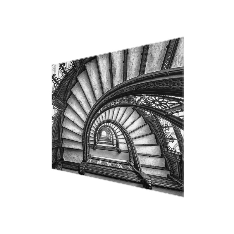Chicago Staircase - Photograph Print on Glass, 20cm H x 31cm W x 0.5cm D, Paper