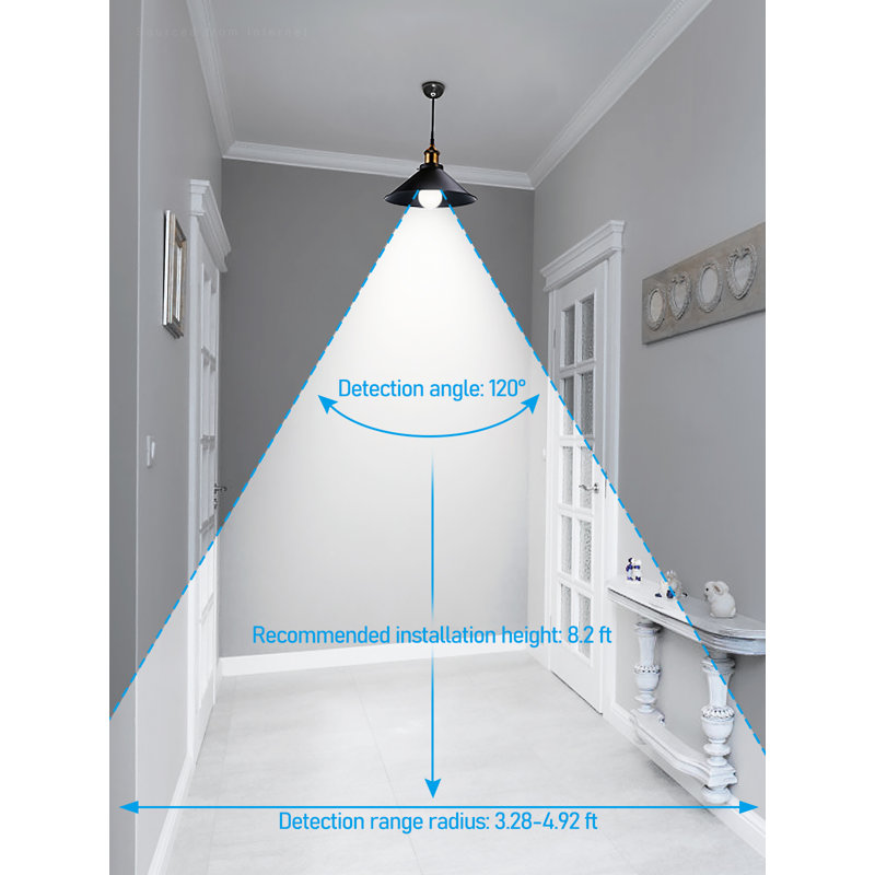 Nightwatch A19 Motion Sensor LED Bulb, Motion Activated Light Bulb, E26 Base, Pure White, 6000K