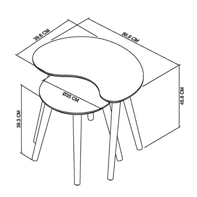 Sievers Solid Wood Nesting Tables