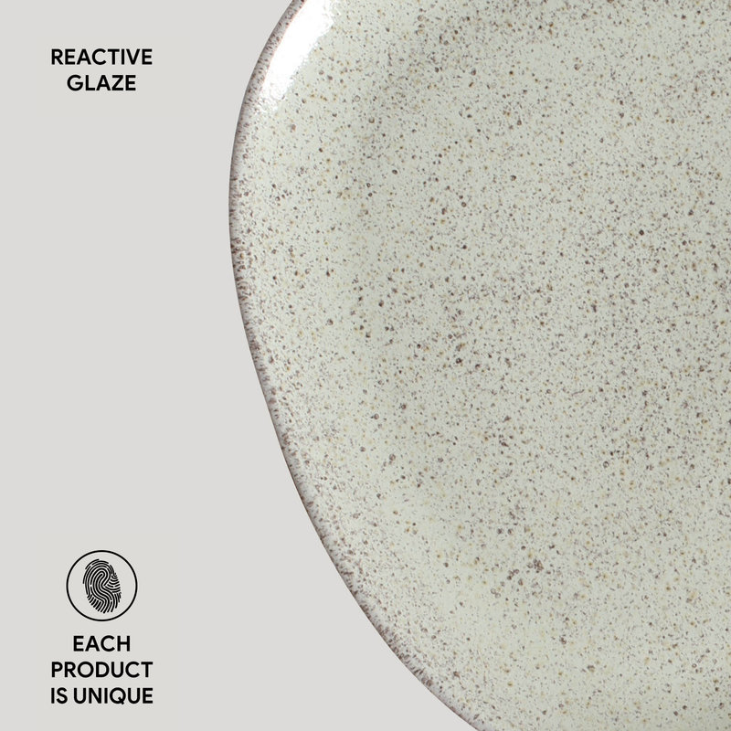 Assiette plate en grès de 12,2 po Pistache