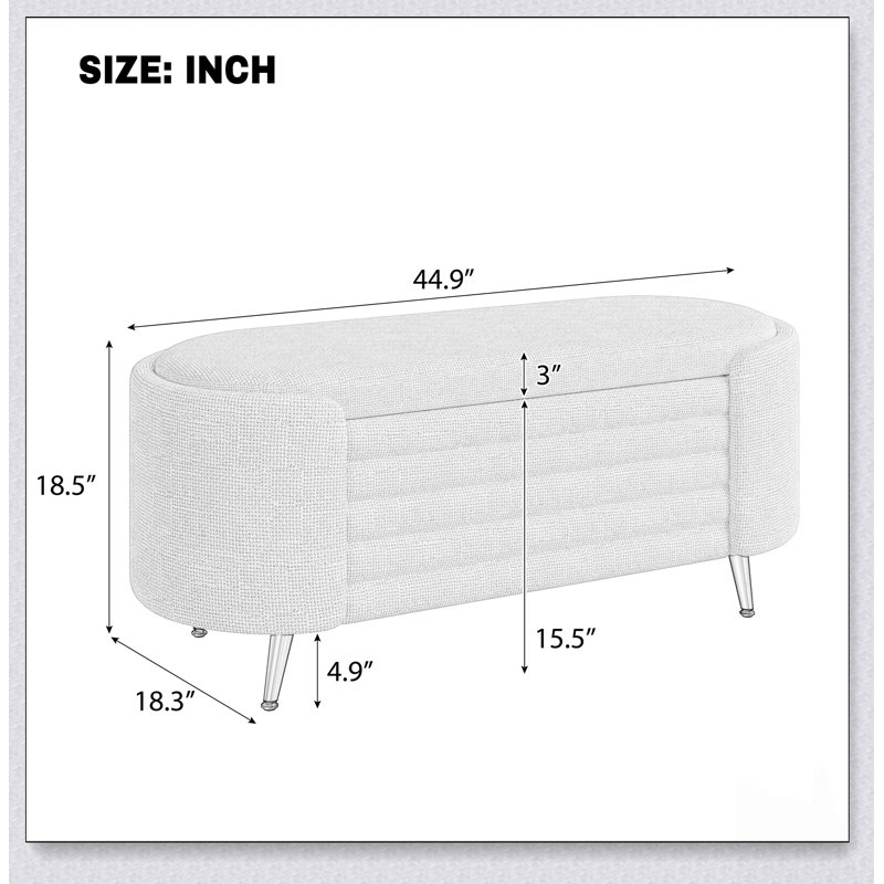 Repose-pieds moderne avec rangement en chenille et rangement caché pour le salon, la chambre à coucher et le vestibule, Vert