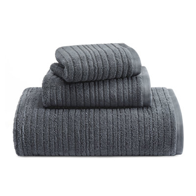 Kenneth Cole Brooks Cole Reaction Quick Dry 3 Piece 100% Cotton Towel Set