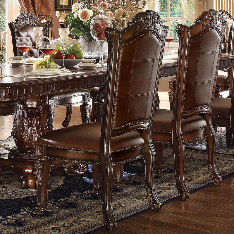 Valmonte Tufted Side Chair (Set of 2), Cherry
