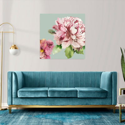 Pink Peony I 1 Piece Wrapped Canvas Wall Art