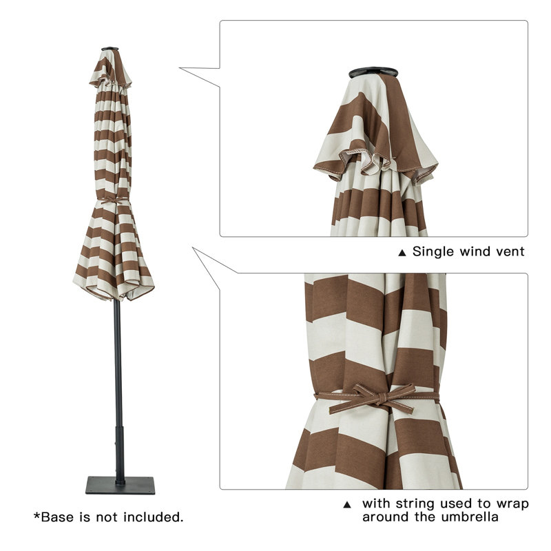Parasol de marché 9 pi Monoceros, Beige / taupe