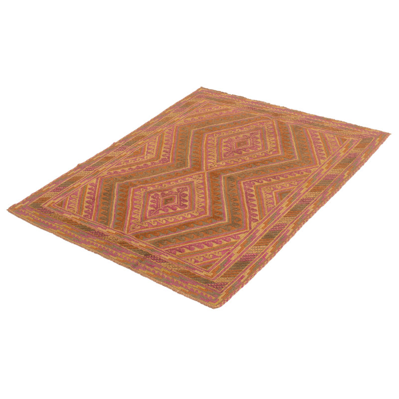 Joeray One-of-a-Kind 5'0" X 6'3" New Age Wool Area Rug in Purple