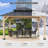 Cedar Wood Gazebo 11' X 13' Hardtop Galvanized Steel Roof With Curtain Netting