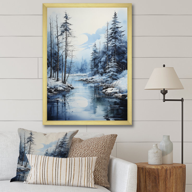 Baylyn Alaska Frozen Reflections II sur impression sur toile, H 32 po x l 24 po x P 1 po, Encadrement doré