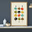 Décoration géométrique colorée abstraite de style Mid-Century Mid-Century pour salon, chambre à coucher X10-105806011-105806018