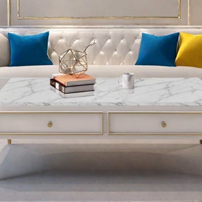 Light luxury high-end design sense coffee table, 20.86" H x 51.18" L x 30.7" W